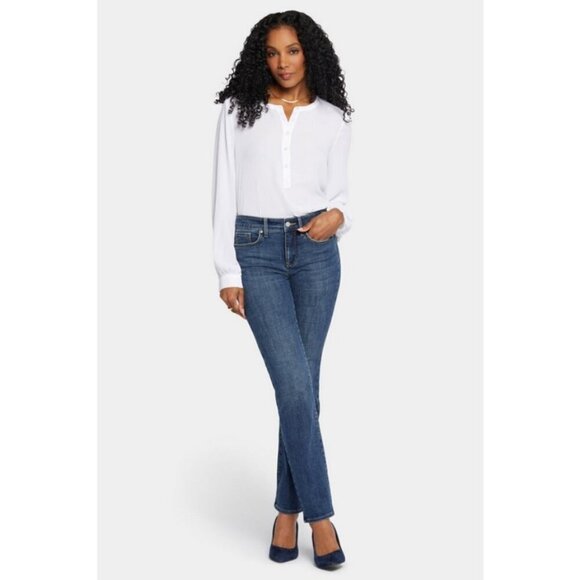 💕NYDJ💕 Marilyn Straight Leg Jeans ~ Marcel Blue 12 NWT - Picture 2 of 16